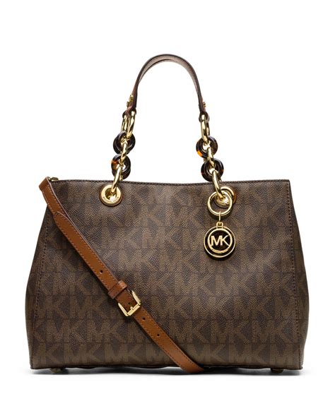 Michael Kors Cynthia Medium Logo Satchel